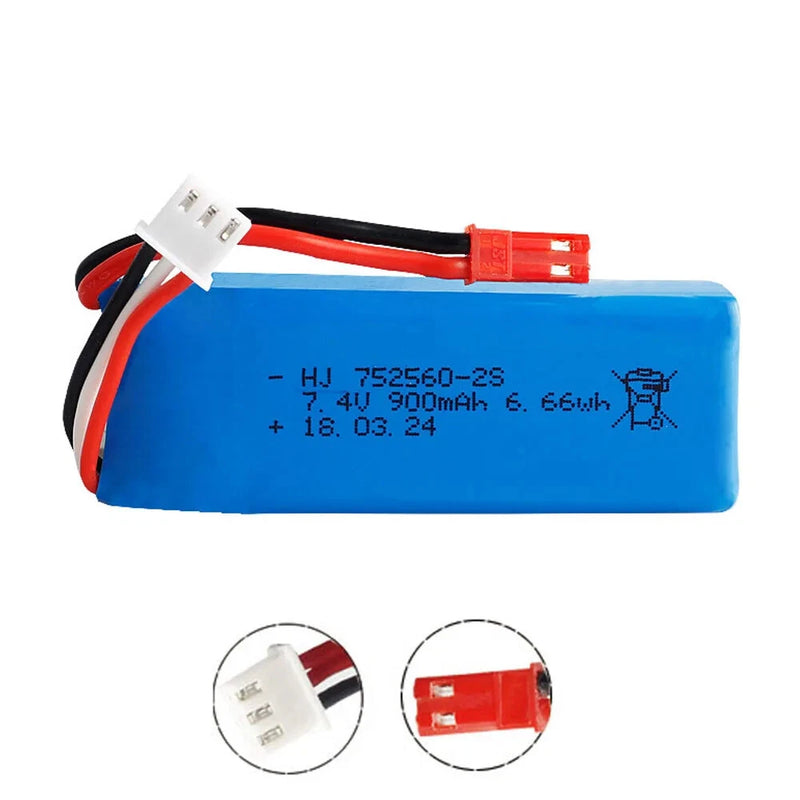 7.4V 900mAh Lipo battery for XK X520 XK X420 6 Channels Brushless Aileron RC toy