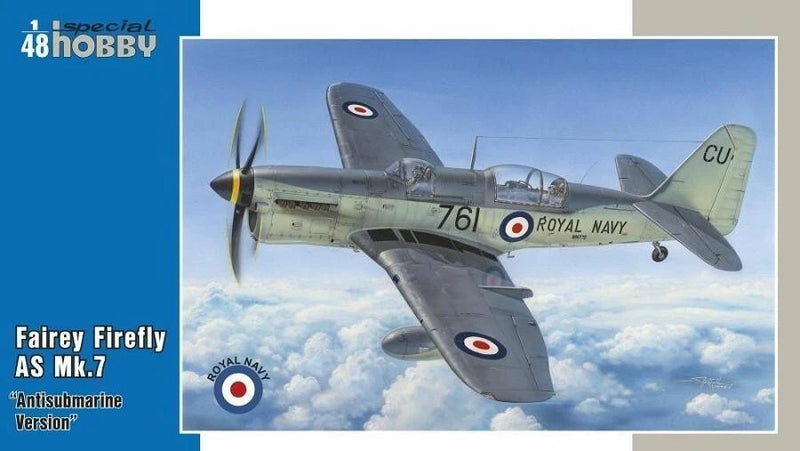 Fairey Firefly AS Mk.7 antisubmarine aircraft model with Royal Navy roundel markings