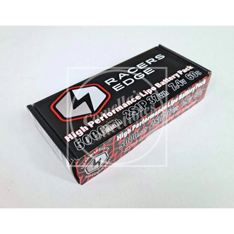 Racers Edge soft LiPo battery pack with XT60 and TRX adapter, 5000mAh 7.4V