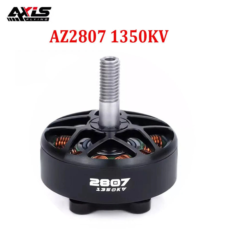 Axisflying AZ2807 brushless RC motor, 1350KV, black with threaded shaft