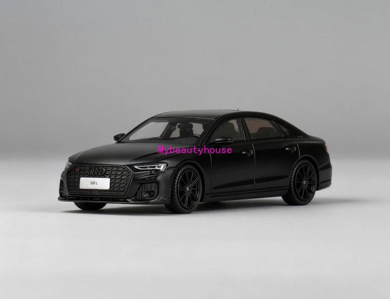 JKM 1:64 Matte Black S8 L D5 Luxury Sedan Sports Model Diecast Metal Car