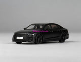 JKM 1:64 Matte Black S8 L D5 Luxury Sedan Sports Model Diecast Metal Car