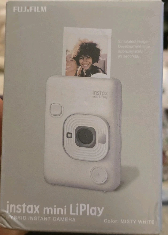 Fujifilm Instax Mini LiPlay Hybrid Instant Camera - Misty White