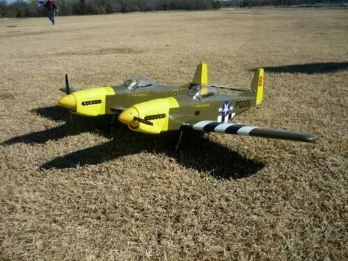 Twin Mustang P-82-E 78" WS RC Airplane Laser Cut Balsa Ply & Short Kit W/ Plans