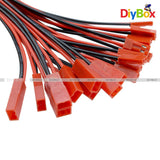 10Pairs JST Connector 2-Pin Plug Cable Line Male+Female for RC BEC Lipo Battery