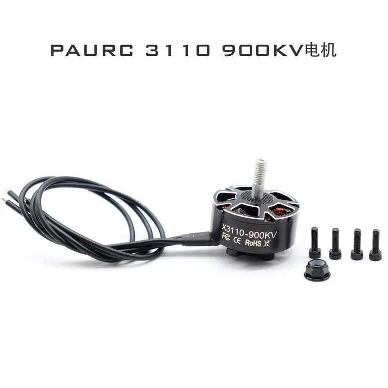 PAURC brushless 3110 900KV drone motor with wires and mounting screws