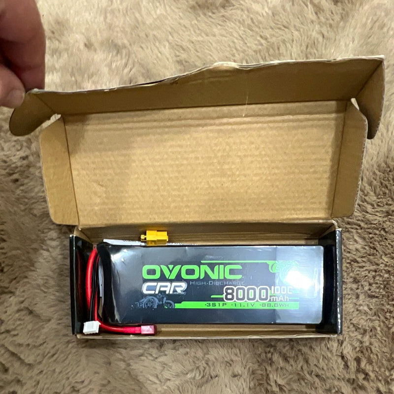 Ovonic CAR 8000mAh 100C 3S1P 11.1V LiPo Battery Pack w/ XT60 Plug Battery