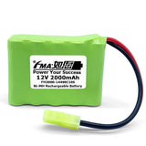 Ni-MH 12V 2000mAh Rechargeable Battery to Racing Car Model Toys Exit Light KET Battery