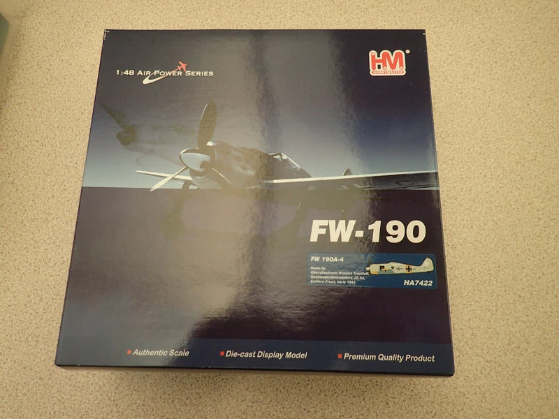 Hobbymaster 1:48 FW-190A-4 die-cast aircraft model in sealed display box