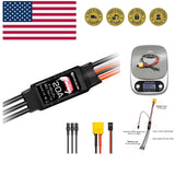 Brushless ESC, 20A Brushless Motor Electric Speed Controller BEC 5V 1A with X...