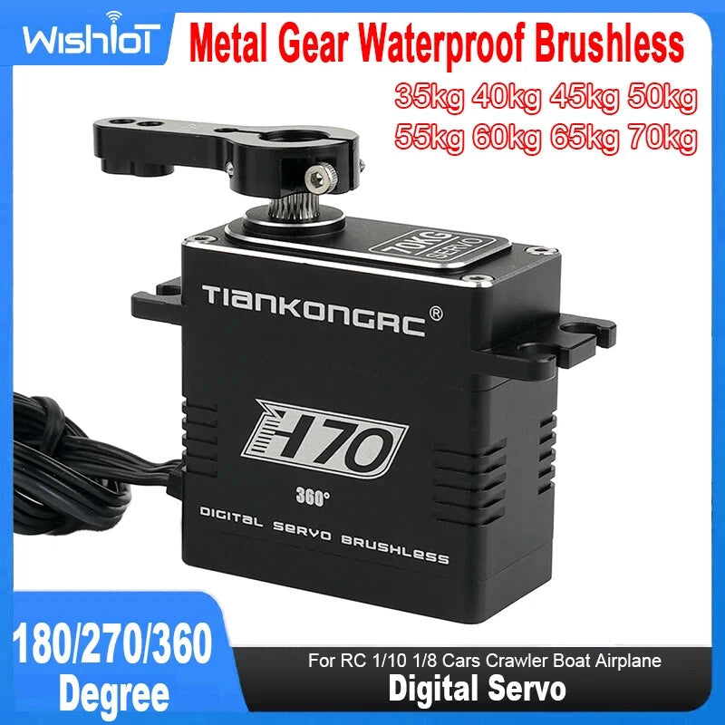 35KG-70KG Brushless Digital Servo For RC 1/10 1/8 Cars Crawler Boat Airplane DIY
