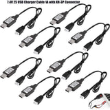 USB Charger Cable 1A for 2S 7.4V Axial SCX10LiPo Battery RC Car FPV Quadcopter