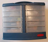 Rubbermaid 10 Door Small Parts Organizer Loaded W/NOS model Airplane Hardware