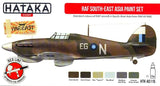 Acrylic paint set for RAF WWII South-East Asia colors with 6 paint shades