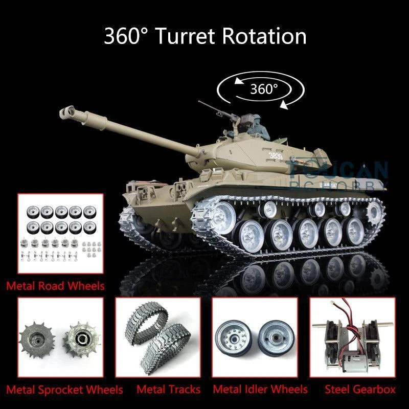1/16 7.0 Henglong Walker Bulldog RTR RC BB IR Tank 3839 FPV Barrel Recoil Smoke