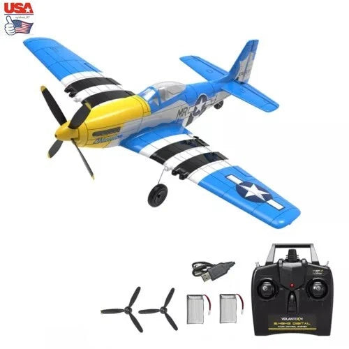 US 2.4G 4CH P51 Fighter RC Airplane Fixed Wing 6-Axis Gyro Aerobatic Glider Toy