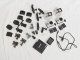 2x GoPro Hero 3+ Cameras with LCD and mounting - large Lot - see photos