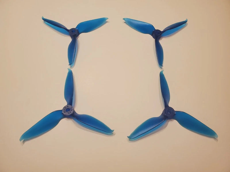 Emax AVAN R5 R5.65 TRIPLE-Blade FPV Race Drone Propeller Props (1 Set 4pcs) BLUE