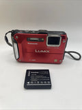 Panasonic Lumix DMC-TS3 Red Digital Camera 12.1 MP Camera UNTESTED