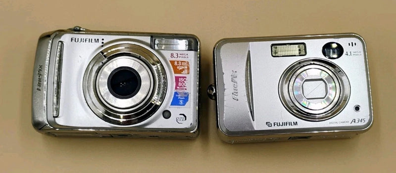Lot of 2 Fujifilm FinePix Compact Digital Camera - For Parts