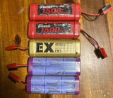 5 Untested Ni-Cd Batteries 7.2v 1700 mAh RC TAMIYA EX Racing Pack 6N-1700 SCE Battery