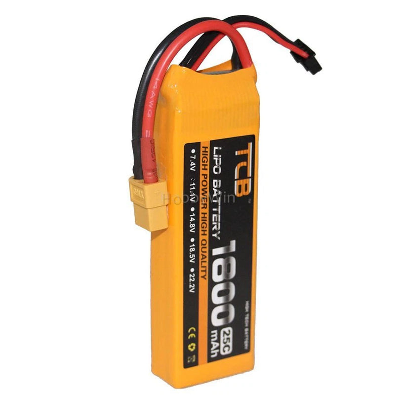 7.4V 2S 1800mAh 25C LiPO Battery XT60-type plug for RC Airplane Helicopter Drone Battery