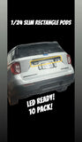 1/24 1/18 LED READY SLIM RECTANGLE LIGHT PODS POLICE MODEL CAR 10 PACK