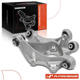 Rear right steering knuckle assembly with wheel hub mount and bolt holes, gray metal