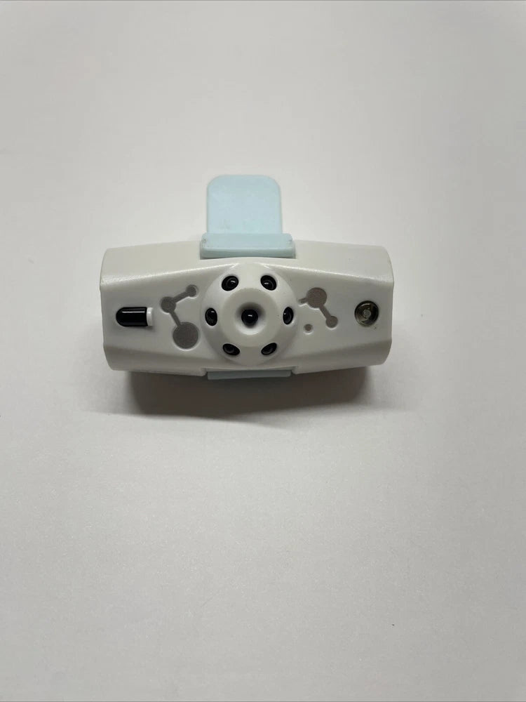 Gaming quadcopter phone attachment, light gray base with blue phone mount