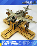 Laser-cut airplane model building jig with adjustable clamps and stands for 1/32–1/144