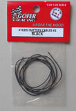 BLACK BATTERY CABLES #2 1:24 1:25 GOFER RACING CAR MODEL ACCESSORY 16202 Battery