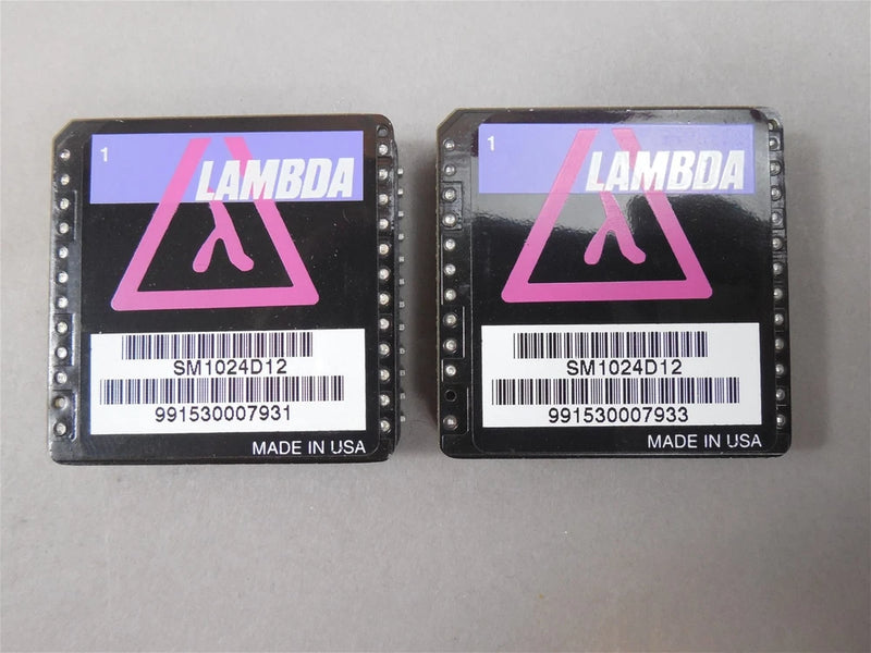 (2) Lambda SM10-24D12 Module DC-DC Converter Output +/- 12 DVC x2 - Input 24 VDC