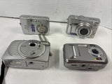 Lot of 4 Digital Cameras Kodak, Fujifilm, Nikon And Lumix AS IS Parts or Repair