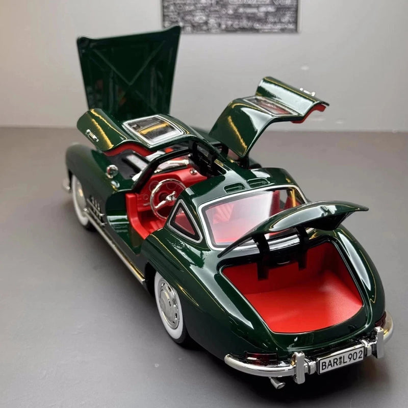 1:24 1954 Mercedes?Benz 300SL Diecast Model Car Vintage Toy Gift w/ Light Sound