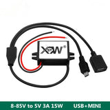 8-85V to 5V 3A 15W converter 12V~72V to 5V car phone USB+MINI charger