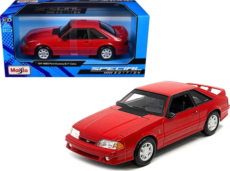 1993 Ford Mustang SVT Cobra Red Special Edition Series 1/24 Diecast Model Car by