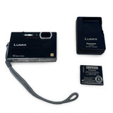 Panasonic Lumix DMC-FP8 12.1MP Digital Camera Black Leica Lens Charger Battery