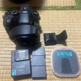 Panasonic LUMIX DMC-FZH1 Compact Digital Camera with 4 Batteries and Charger