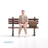 1/87 Sit On Bench Man Scene Props Miniatures Figures Model For Cars Vehicle Toys