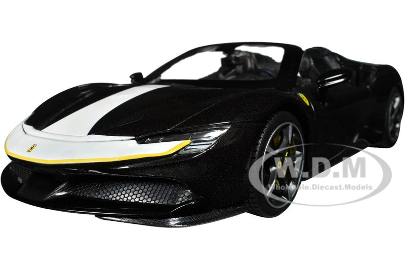 FERRARI SF90 SPIDER ASSETTO FIORANO BLACK 1/18 DIECAST MODEL BY BBURAGO 16910