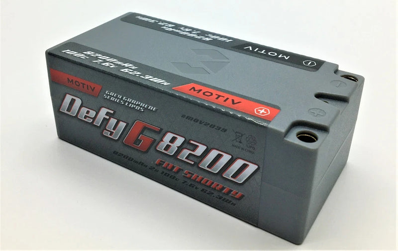Motiv Grey Graphene Defy G 8200mah 2S Fat Shorty Lipo Battery MOV2039