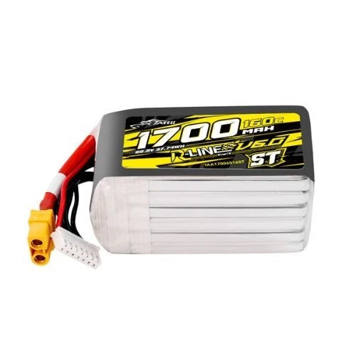 1700mAh 6S 160C 22.2V Tattu R-Line Version 6.0 with XT60 Lipo Battery Battery