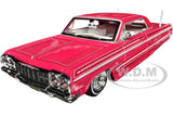 1964 CHEVROLET IMPALA SS LOWRIDER PINK 1/26 DIECAST MODEL CAR BY MAISTO 32547