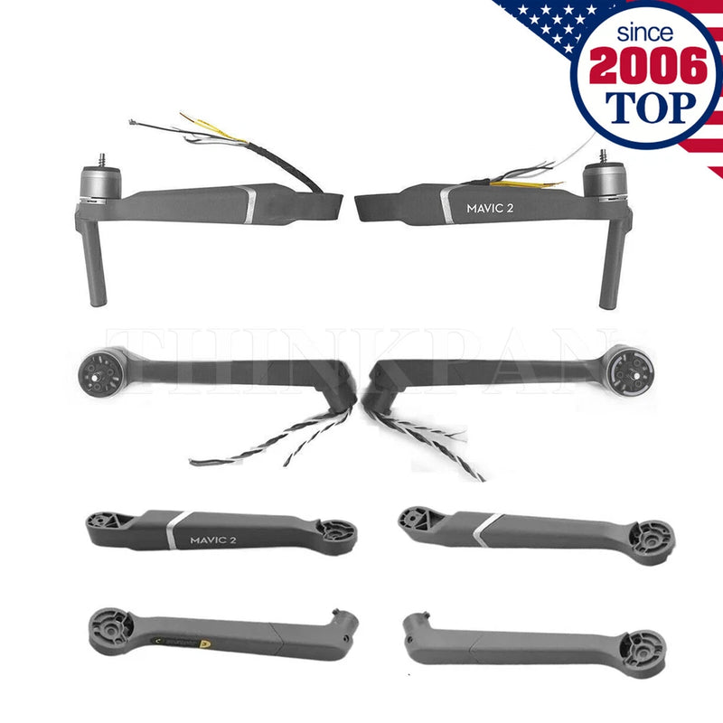 Drone motor arm replacement set, gray with prop motor mounts, 4 pieces