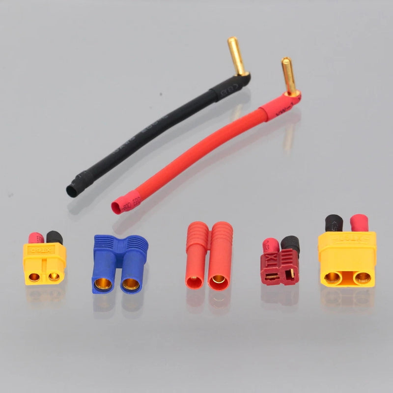 4mm Bullets Lipo LiHV Hard case Battery Power Adapter Wire EC5 XT90 XT60 Deans