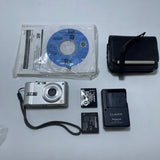 Panasonic Digital Camera Lumix DMC-FX10 Bundle 6.0MP Silver *READ* bad batteries