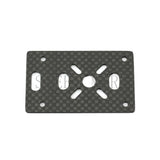 Carbon fiber motor mount plate for 22mm tube, with central circular hole and mounting cutouts