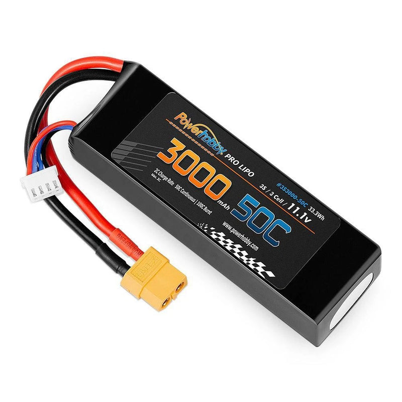 3S 11.1V 3000mAh 50C XT60 Lipo Battery Pack Powerhobby PHB3S300050XT60 Battery
