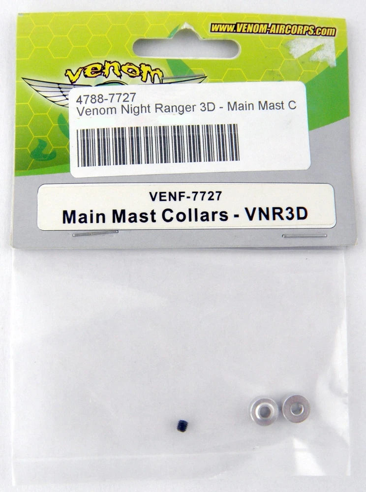 RC helicopter main mast collars set with two metal collars in clear bag