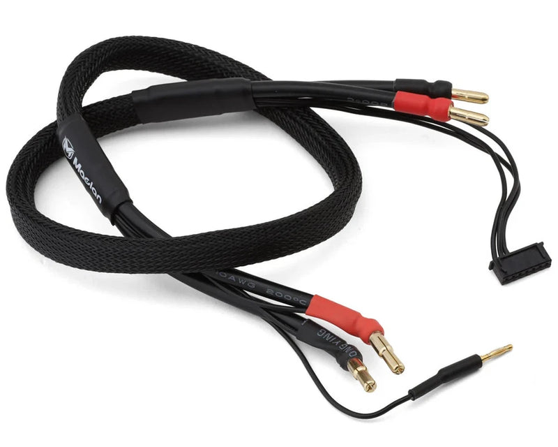 Maclan 2S 4/5mm Bullet Charge Cable w/4mm Bullet Connector (60cm) (10awg) Battery